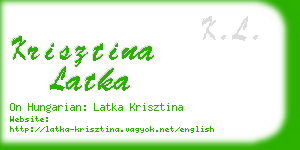 krisztina latka business card